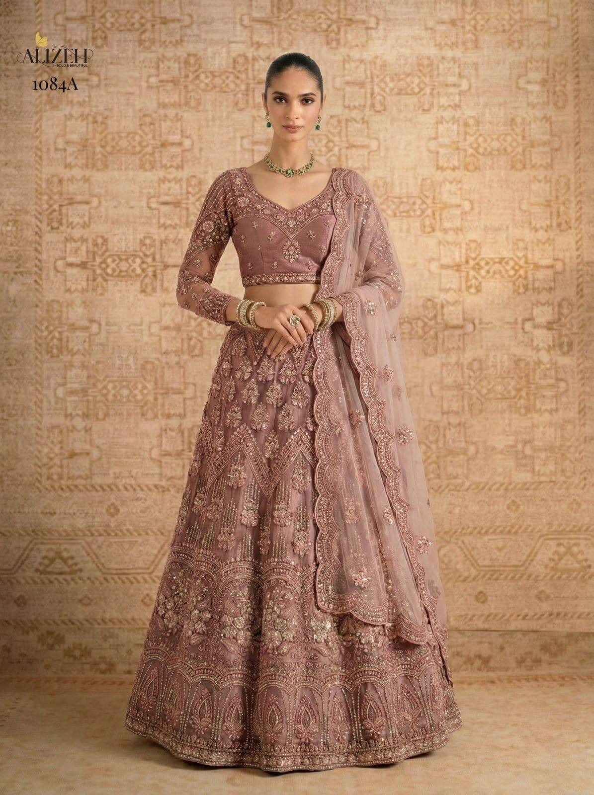 1084 COLOURS BY ALIZEH Indian Traditional Wear Bridal Collection Beautiful Stylish Fancy Colorful Bridal Wear & Occasional Wear Fancy Lehengas At Wholesale Price